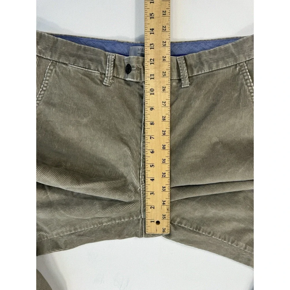 Marks & Spencer Regular Mens 34x31 Corduroy Pants Stretch Modern Classic Casual
